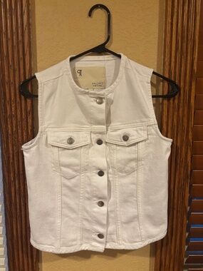 Pilcro White Denim Vest